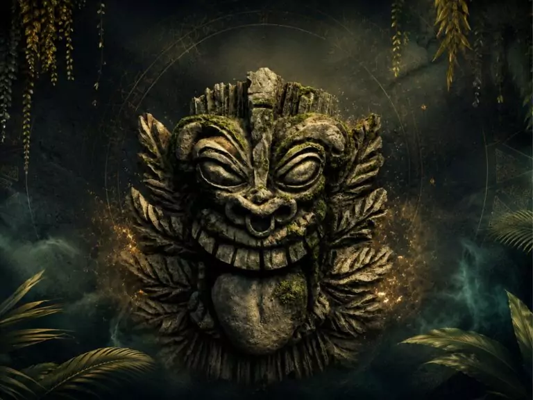 Künstlerische Maske mit Titel Die geheime Maske von Taflo Graz